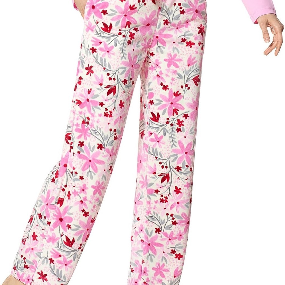 HUE Flurry Floral Pajama Pant With Pockets Sleepwear. - Picture 1 of 4
